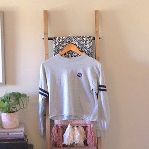 Cropped long sleeve girls shirt